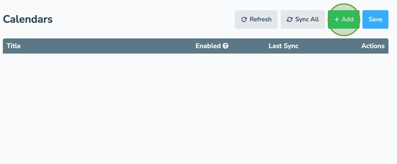 Add button for new appointment calendars
