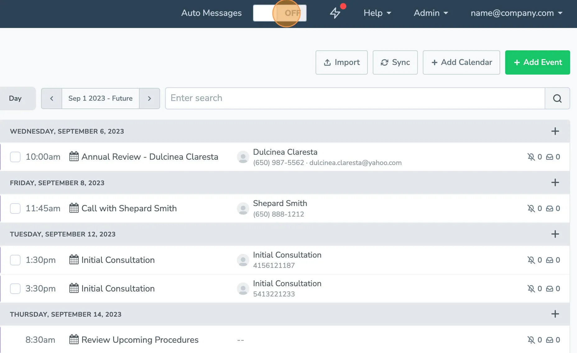 Turn on auto messages in Apptoto platform