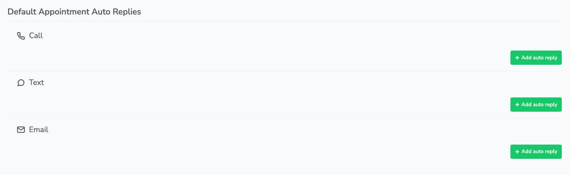 set default Auto Replies in Apptoto based on responses of clients/patients