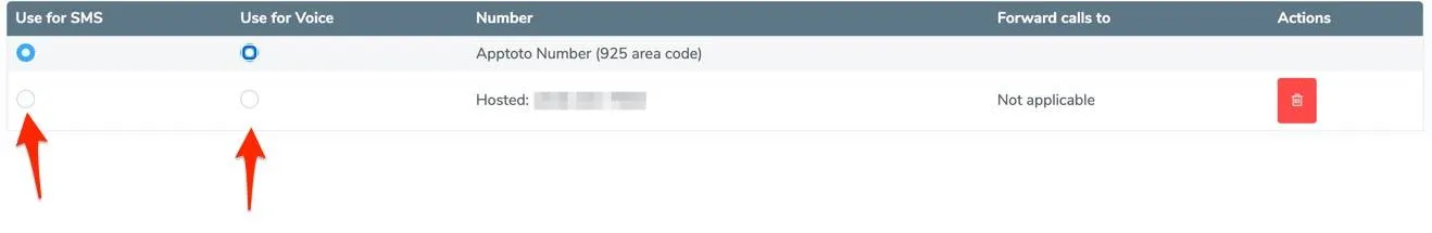 enable hosted number in Apptoto's Caller IDs setting tab.
