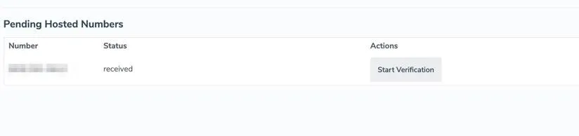 Verification process for hosting phone number