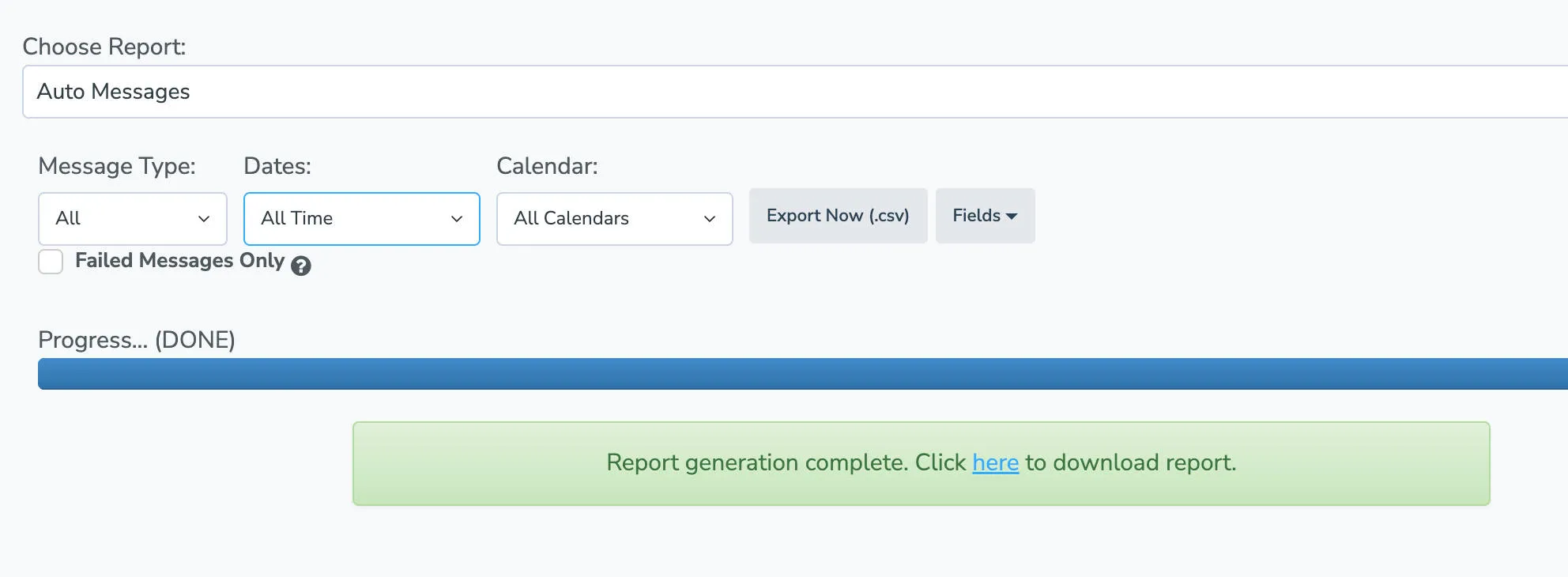 apptoto messages report download